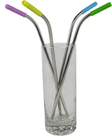 KOLORAE Reusable Stainless Steel Straws with Silicone Tip Plus Cleaning Brush-810027742216-LR-348705-2-LR eShop