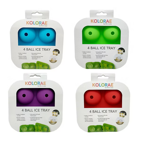 KOLORAE Silicone 4 Ball Ice Tray - Assorted Colors-819702020991-LR-344983-1-LR eShop