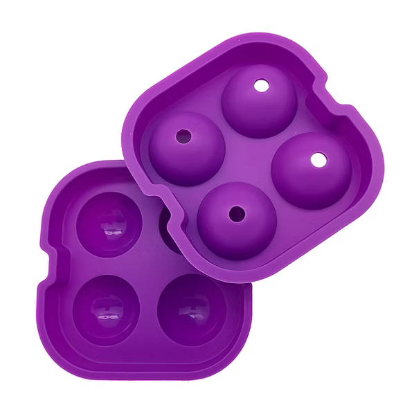 KOLORAE Silicone 4 Ball Ice Tray - Assorted Colors-819702020991-LR-344983-4-LR eShop