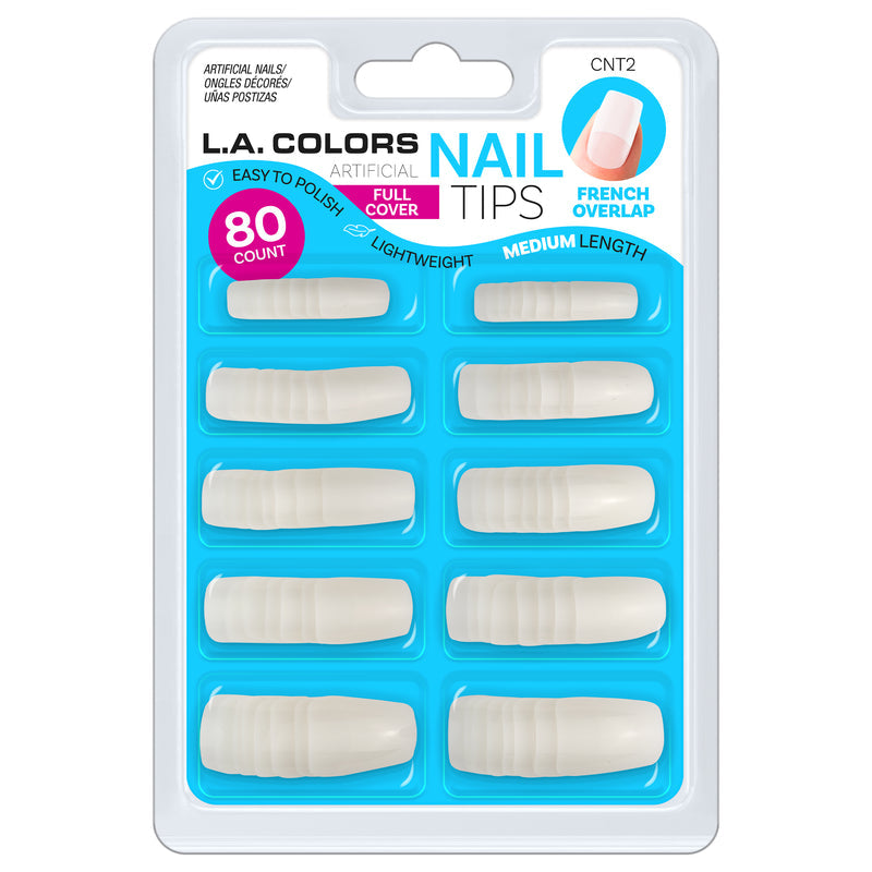 L.A. COLORS Artificial Nail Tips - CNT2 French Overlap, 80 count-081555710026-LR-338145-1-LR eShop