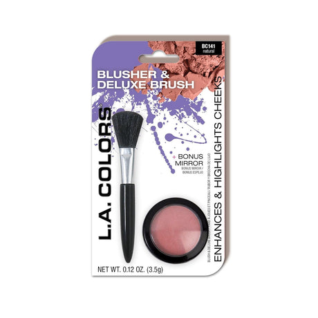 L.A. COLORS Blusher & Deluxe Brush - Natural-081555731410-LR-334083-1-LR eShop
