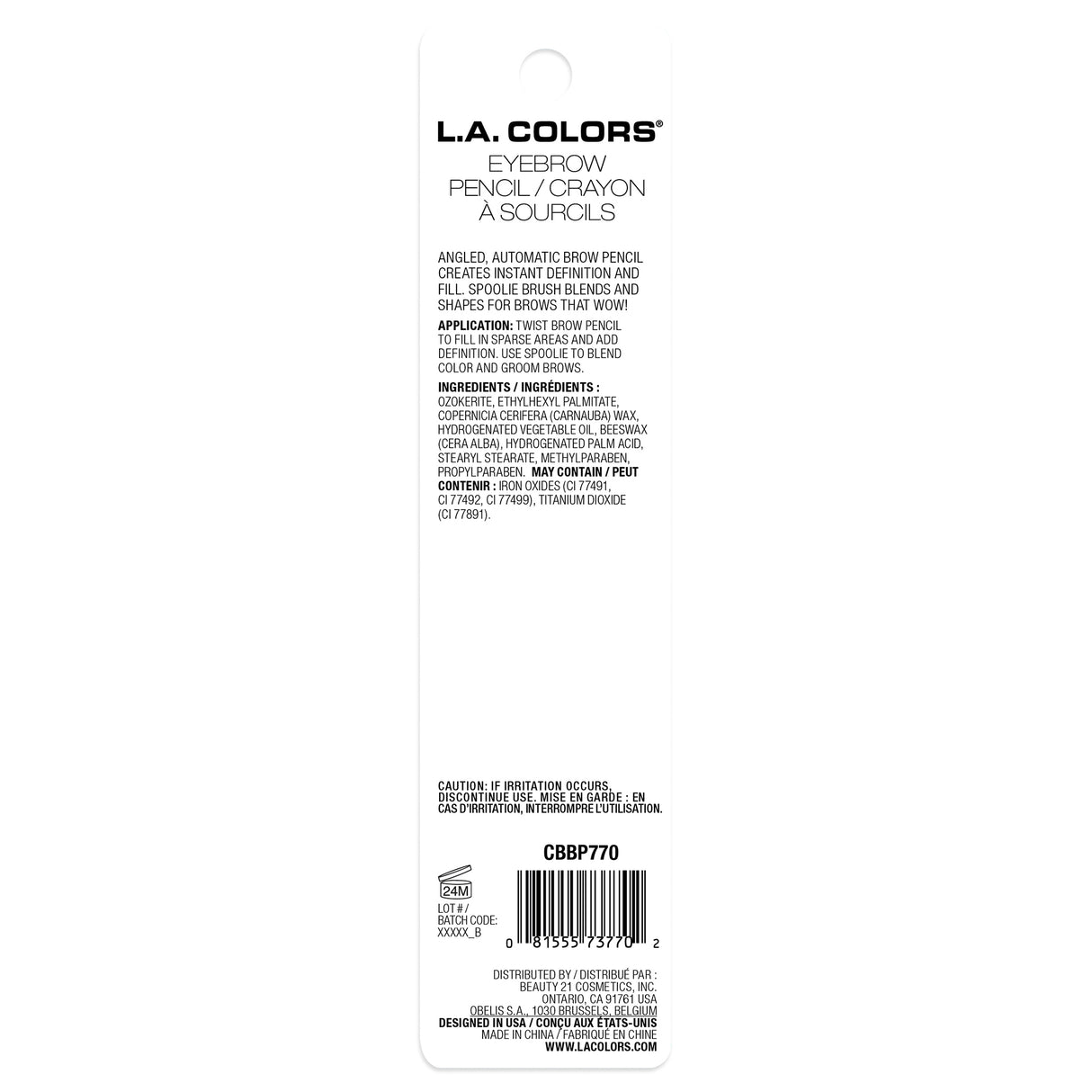 L.A. COLORS Browie Wowie Brow Pencil - CBBP770A Light Medium, Carded-081555737702-LR-334104-3-LR eShop