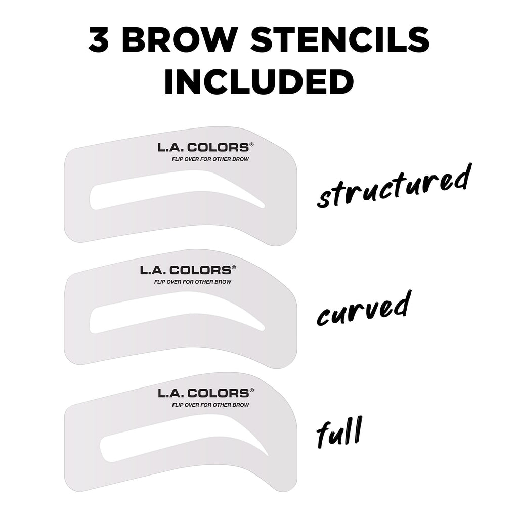 L.A. COLORS Browie Wowie Brow Stamp Kit - CBBP773 Natural Brown, Carded-081555737733-LR-352124-4-LR eShop