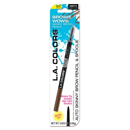 L.A. COLORS Browie Wowie Skinny Brow Pencil - CBBP775 Medium Brown, Carded-081555737757-LR-344351-1-LR eShop