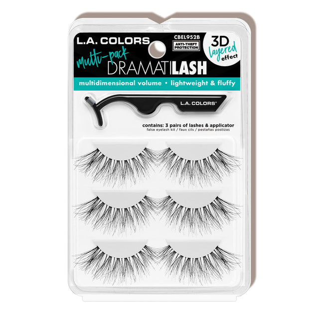 L.A. COLORS Dramatilash Multi Pack Eyelash Kit - CBEL952, 3 pairs-081555739522-LR-336019-1-LR eShop
