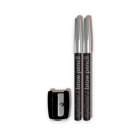 L.A. COLORS Eyeliner and Brow Pencils With Sharpener - CBPN222 Black, Carded-081555732226-LR-334134-2-LR eShop