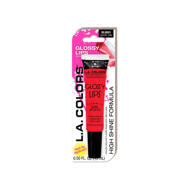 L.A. COLORS Glossy Lips Sheer Lipgloss - BLG801 Jammin' Jelly, Carded-081555738013-LR-336028-1-LR eShop
