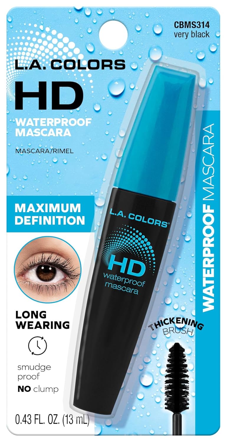 L.A. COLORS HD Waterproof Mascara - CBMS314 Very Black, Carded-081555733148-LR-280523-1-LR eShop