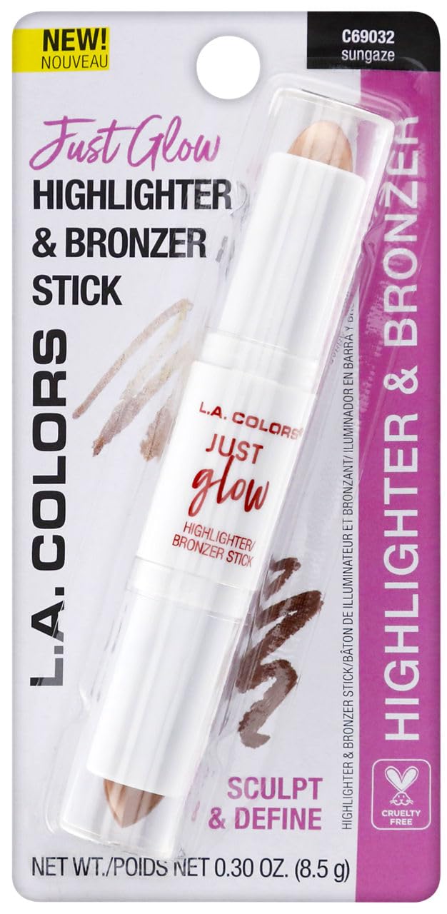 L.A. COLORS Just Glow Highlighter and Bronzer Stick - Sungaze-081555690328-LR-357841-1-LR eShop