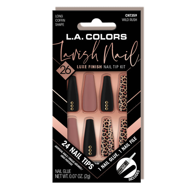 L.A. COLORS Lavish Nail Luxe Finish Nail Tip Kit - CNT359 Wild Rush-081555713591-LR-347656-1-LR eShop