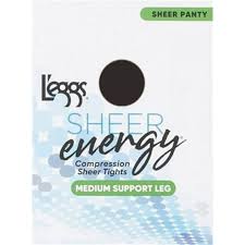L'eggs Sheer Energy Medium Support Control Top Sheer Toe - Off Black, Size Q-074200656060-LR-113050-1-LR eShop