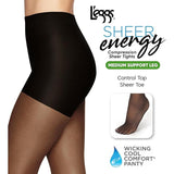 L'eggs Sheer Energy Medium Support Control Top Sheer Toe - Suntan, Size Q-074200652109-LR-115708-3-LR eShop