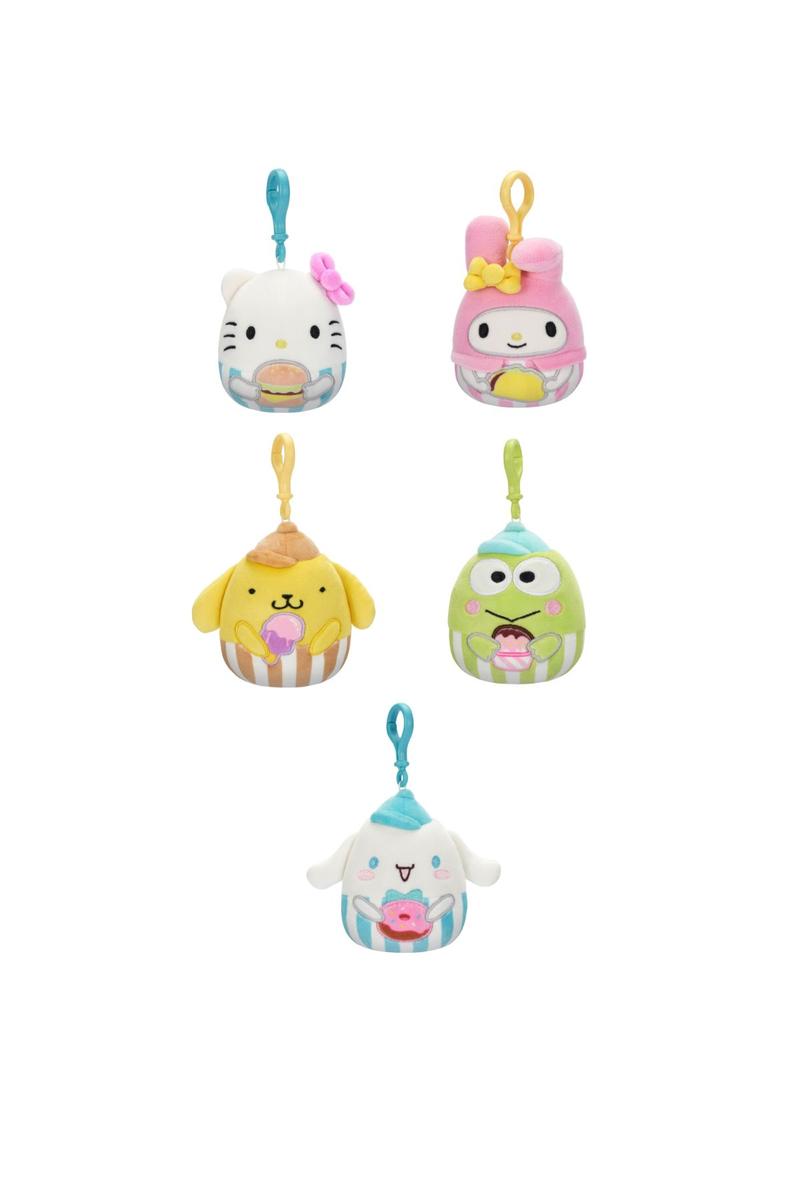 License 2 Play Squishmallows 3.5 Inch Hello Kitty and Friends Food Truck Clip On Plush, Assorted-191726850656-LR-359500-7-LR eShop