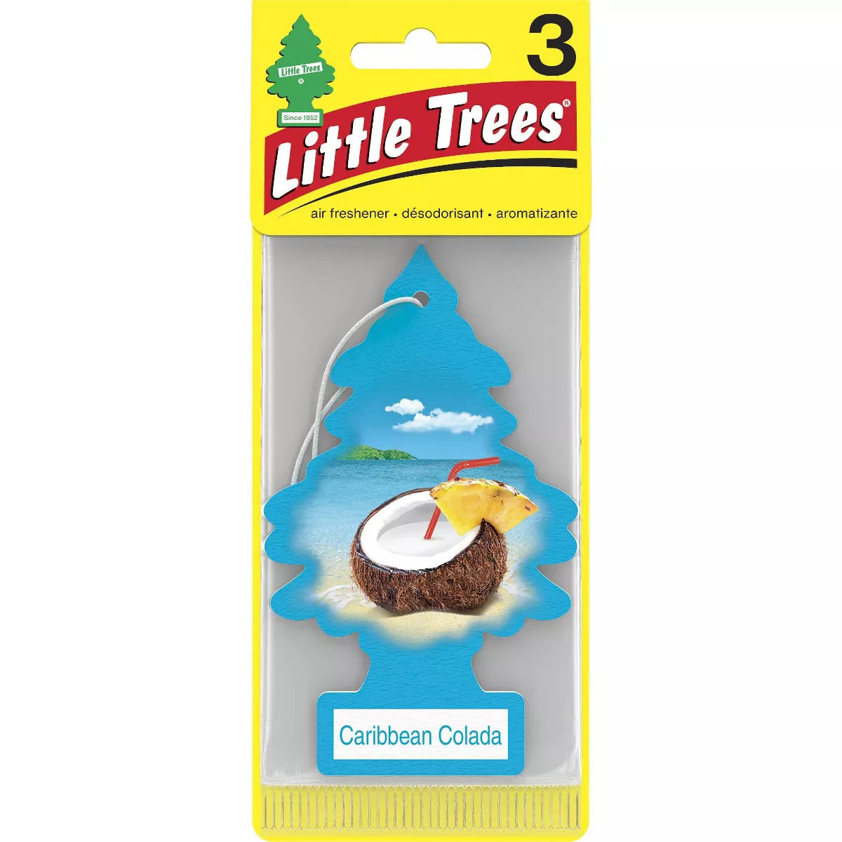 Little Trees Caribbean Colada Hanging Air Freshener, 3 pack-076171320247-LR-335436-1-LR eShop