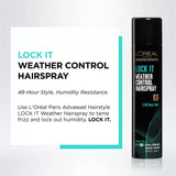L'ORÉAL PARIS Advanced Hairstyle Lock It Weather Control Hairspray, 8.25 oz-071249276747-LR-361608-3-LR eShop