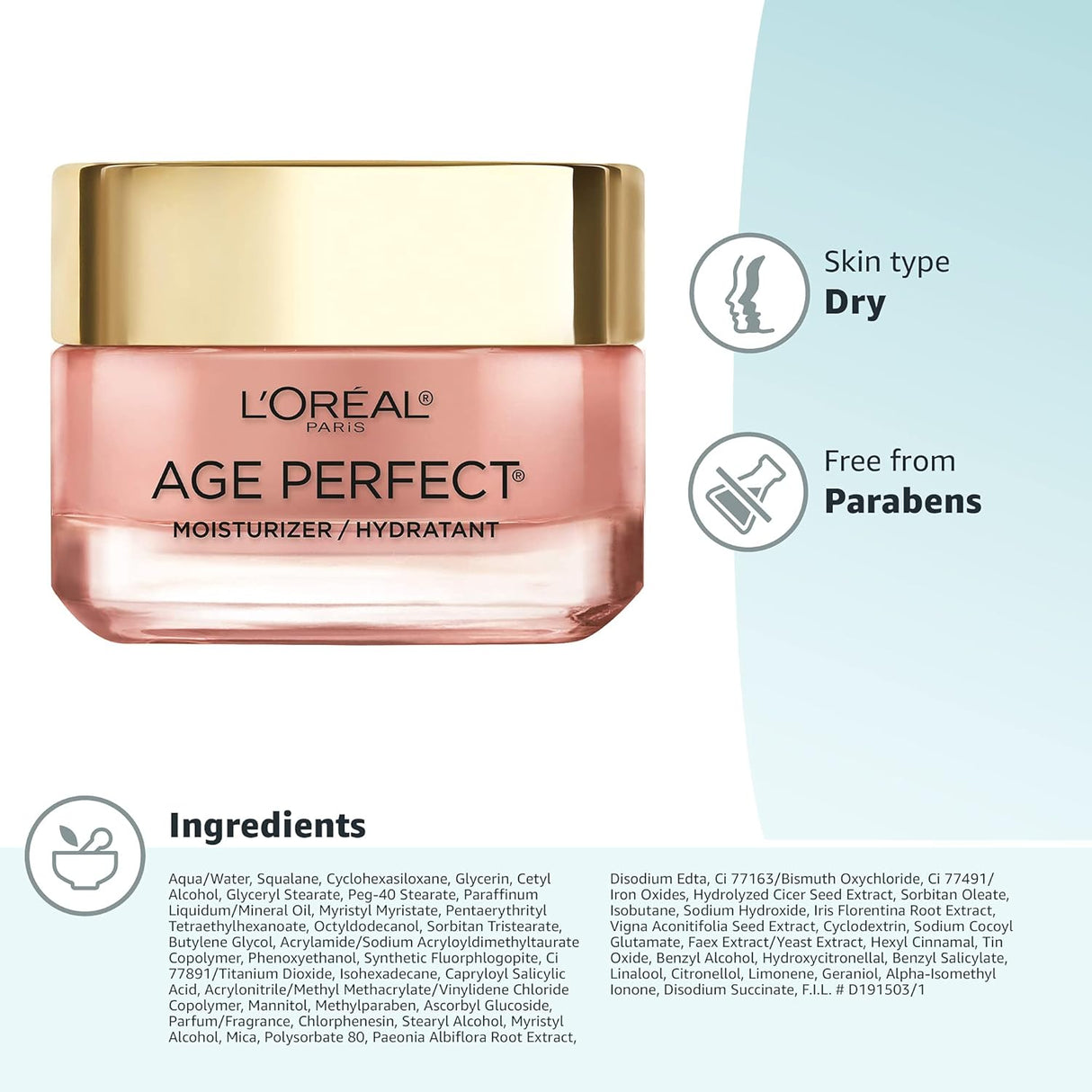 L'ORÉAL PARIS Age Perfect Rosy Tone Moisturizer for Mature, Dull Skin, 1.7 oz.-071249331262-LR-309785-11-LR eShop