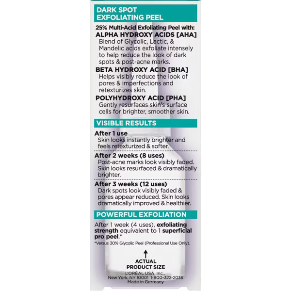 L'ORÉAL PARIS Bright Reveal Dark Spot Exfoliant Peel, 0.84 fl. oz.-3600524136727-LR-357117-10-LR eShop
