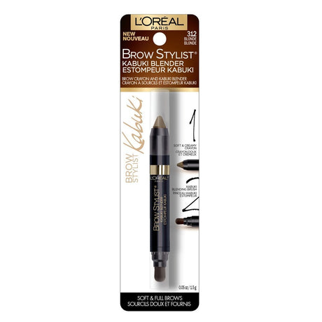 L'ORÉAL PARIS Brow Stylist Kabuki Blender Brow Crayon, 312 Blonde, 0.05 oz.-071249339619-LR-307475-1-LR eShop