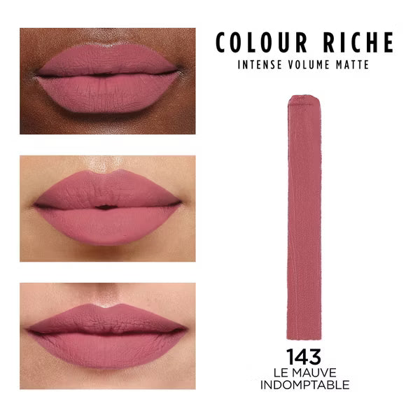 L'ORÉAL PARIS Colour Riche Intense Volume Matte Lipstick, 143 Le Mauve Indomptable, 0.06 oz-071249658598-LR-347241-2-LR eShop