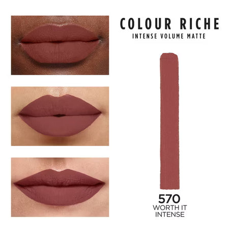 L'ORÉAL PARIS Colour Riche Intense Volume Matte Lipstick, 570 Worth It Intense, 0.06 oz-071249682104-LR-351840-2-LR eShop