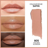 L'ORÉAL PARIS Colour Riche Original Satin Lipstick for Moisturized Lips, 805 Golden Splendor 0.13 oz.-071249083512-LR-172531-2-LR eShop