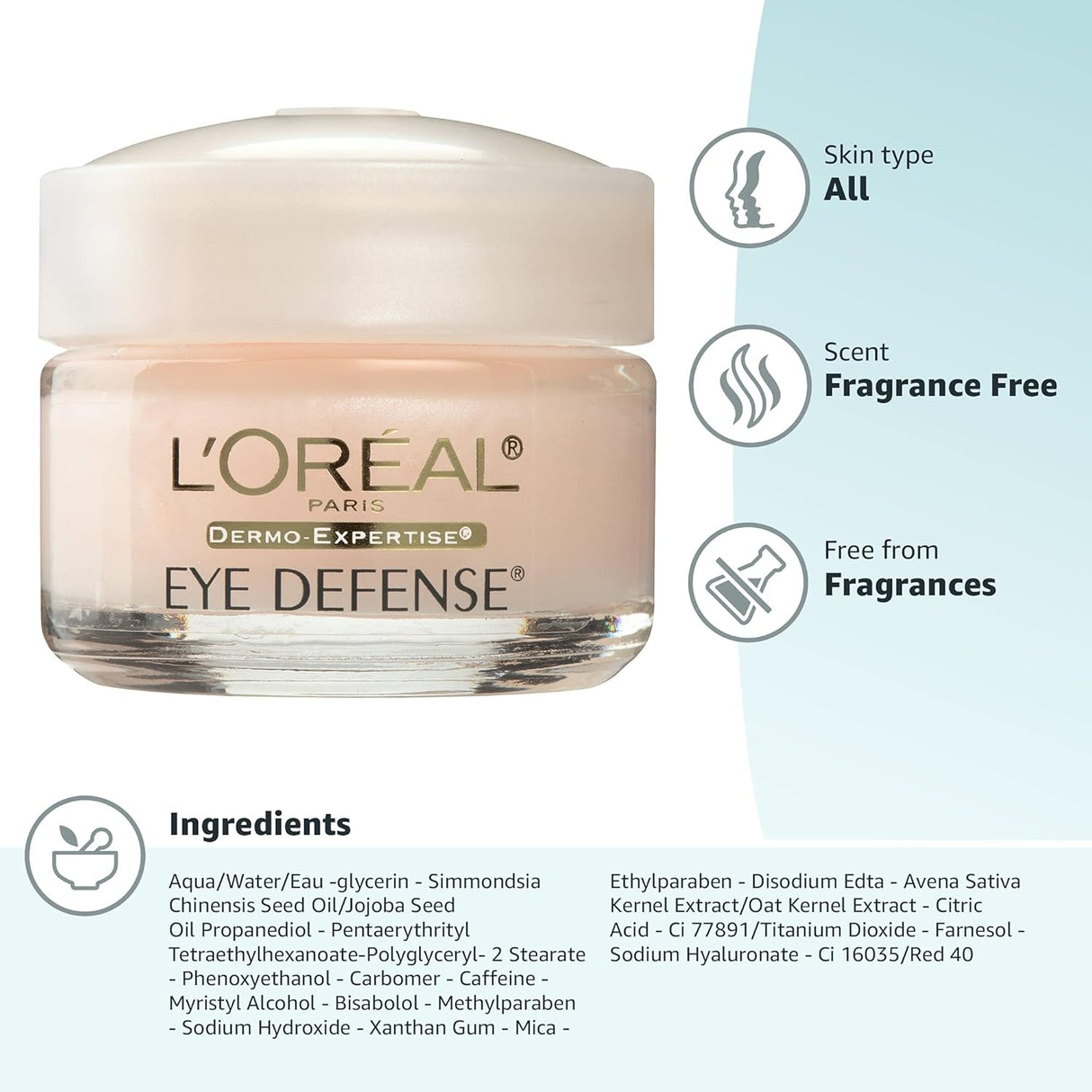 L'ORÉAL PARIS Dermo-Expertise Eye Defense Under Eye Cream for Dark Circles, 0.5 oz.-071249721018-LR-251665-8-LR eShop