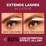 L'ORÉAL PARIS Double Extend Beauty Tubes Lengthening Mascara and Basecoat, 575 Blackest Black, 0.33 fl oz-071249149768-LR-190224-6-LR eShop