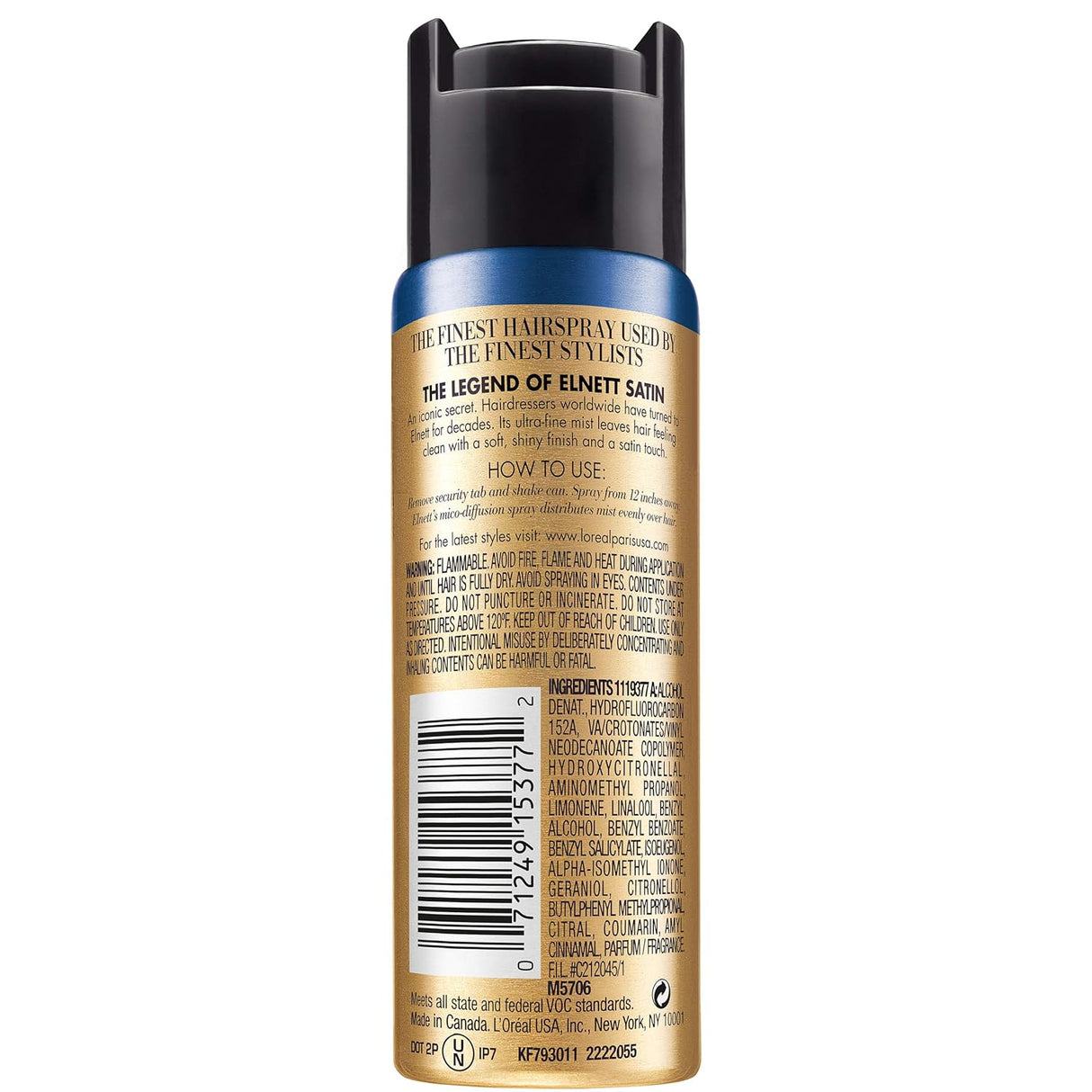 L'ORÉAL PARIS Elnett Satin Extra Strong Hold Hair Spray, Travel Size, 2.2 fl. oz.-071249153772-LR-251913-5-LR eShop
