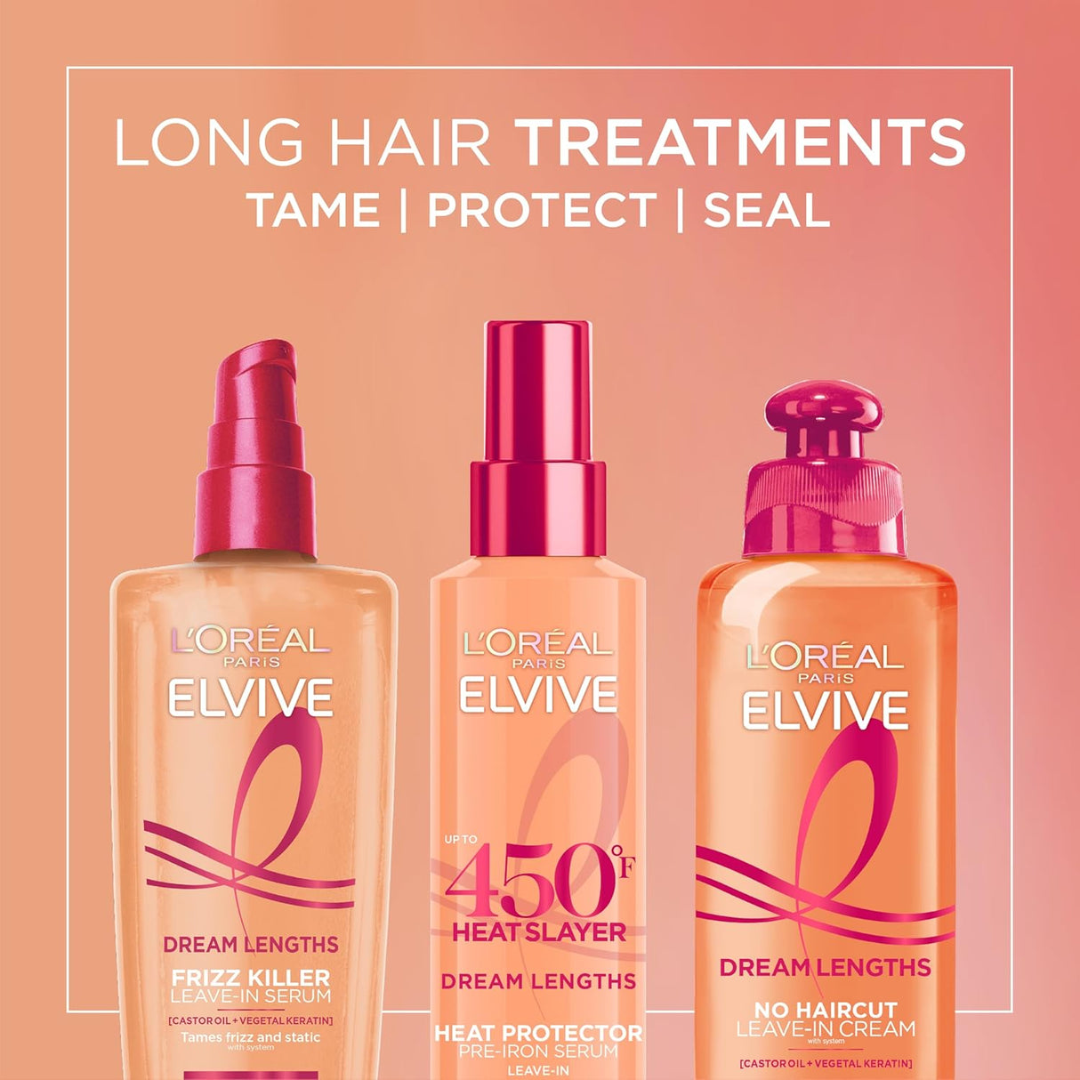 L'ORÉAL PARIS Elvive Dream Lengths No Haircut Cream Leave In Conditioner, 6.8 oz-071249384466-LR-361625-6-LR eShop