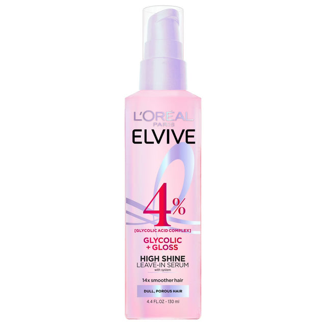 L'ORÉAL PARIS Elvive Glycolic Gloss High Shine Leave-in Hair Serum, 4.4 oz-071249701553-LR-361980-1-LR eShop