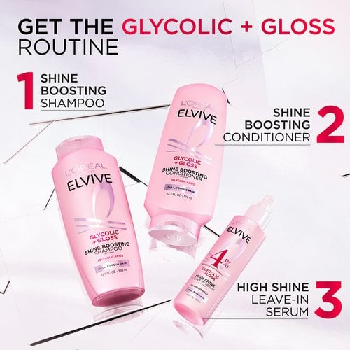 L'ORÉAL PARIS Elvive Glycolic + Gloss Shine Boosting Conditioner, 12.6 oz-071249704332-LR-361643-7-LR eShop