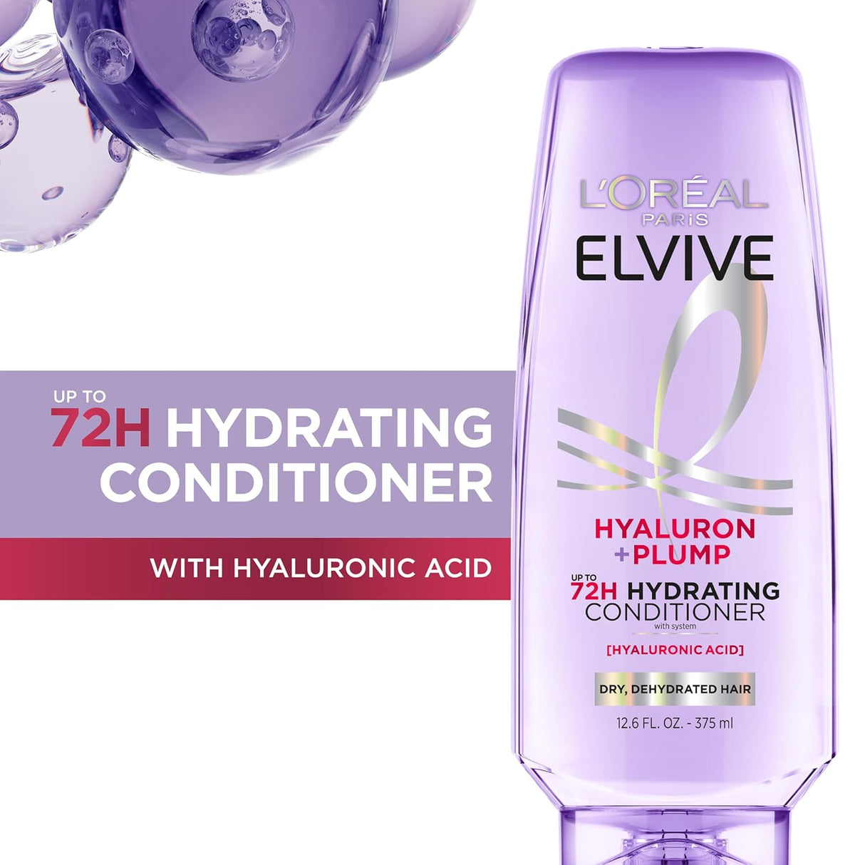 L'ORÉAL PARIS Elvive Hyaluron Plump Hydrating Conditioner, 12.6 oz-071249666203-LR-348960-2-LR eShop