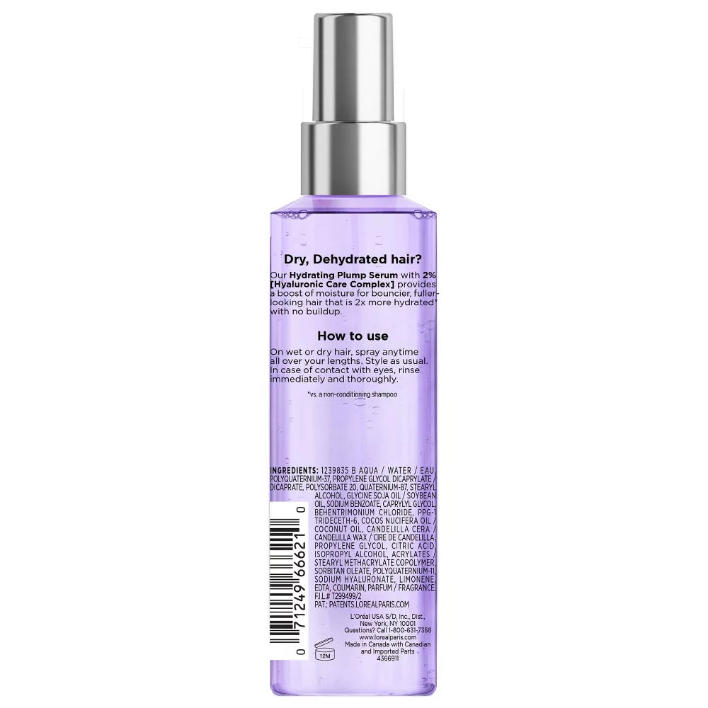 L'ORÉAL PARIS Elvive Hyaluron Plump Replumping Hair Serum, 4.4 oz-071249666210-LR-361634-2-LR eShop
