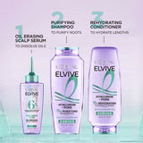 L'ORÉAL PARIS Elvive Hyaluron + Pure Purifying Shampoo for Oily Hair, 12.6 oz-071249680650-LR-361637-6-LR eShop