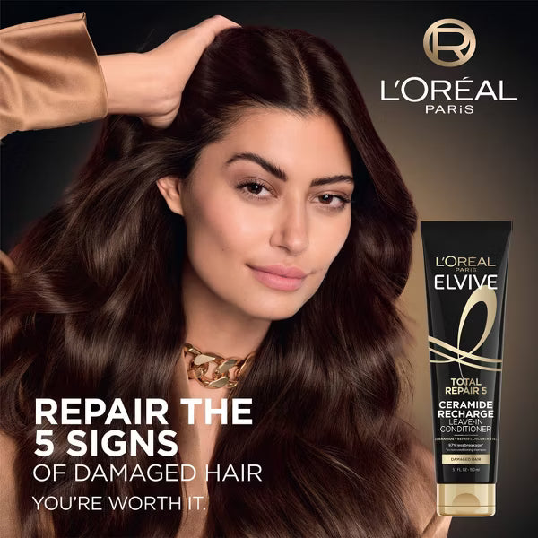 L'ORÉAL PARIS Elvive Total Repair 5 Protein Recharge Leave In Conditioner, 5.1 fl oz-071249364840-LR-320848-3-LR eShop