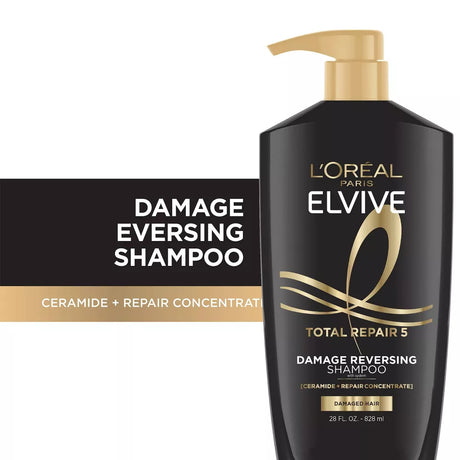 L'ORÉAL PARIS Elvive Total Repair 5 Repairing Shampoo, 28 oz-071249358184-LR-361621-2-LR eShop