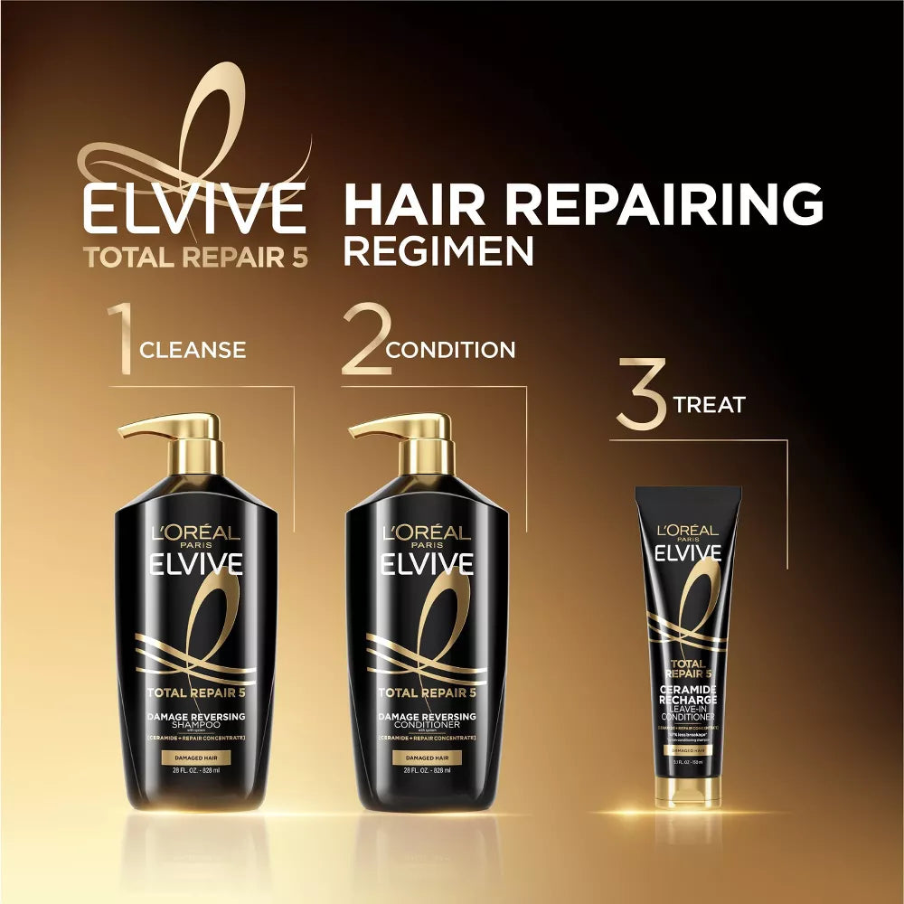 L'ORÉAL PARIS Elvive Total Repair 5 Repairing Shampoo, 28 oz-071249358184-LR-361621-9-LR eShop