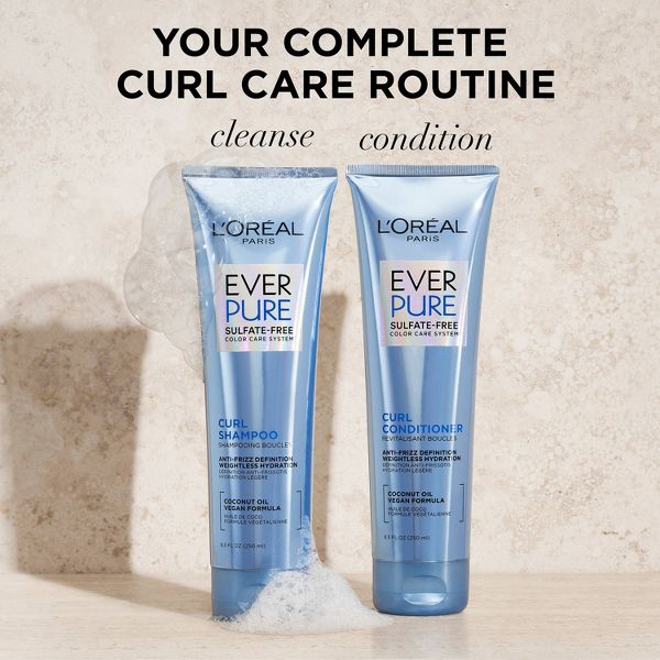 L'ORÉAL PARIS Ever Curl Sulfate-Free Coconut Oil Hydracharge Conditioner, 8.5 oz-071249341414-LR-361618-8-LR eShop