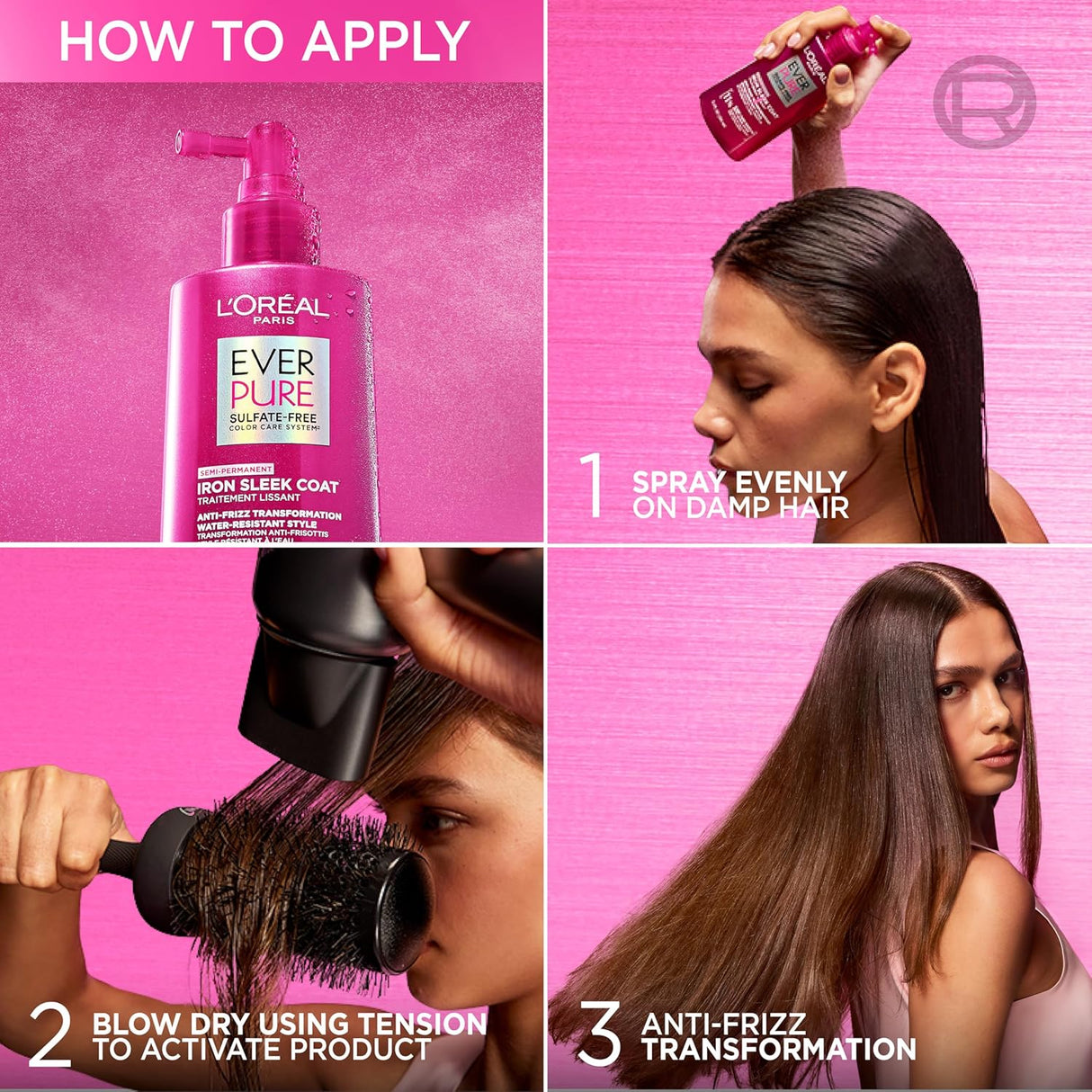 L'ORÉAL PARIS Ever Pure Sulfate Free Iron Sleek Coat Treatment, 5.1 oz-071249707937-LR-361644-6-LR eShop