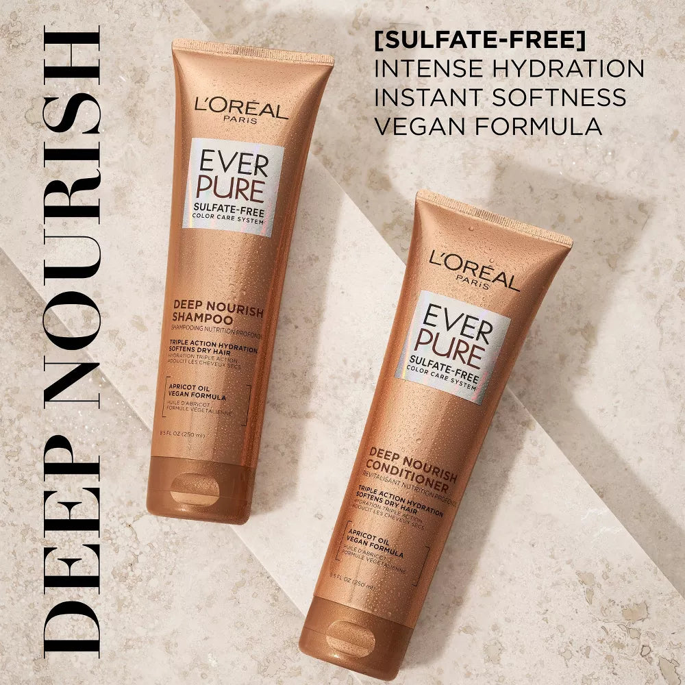 L'ORÉAL PARIS EverPure Creme Sulfate Free Deep Nourish Shampoo, 8.5 oz-071249341384-LR-361615-3-LR eShop