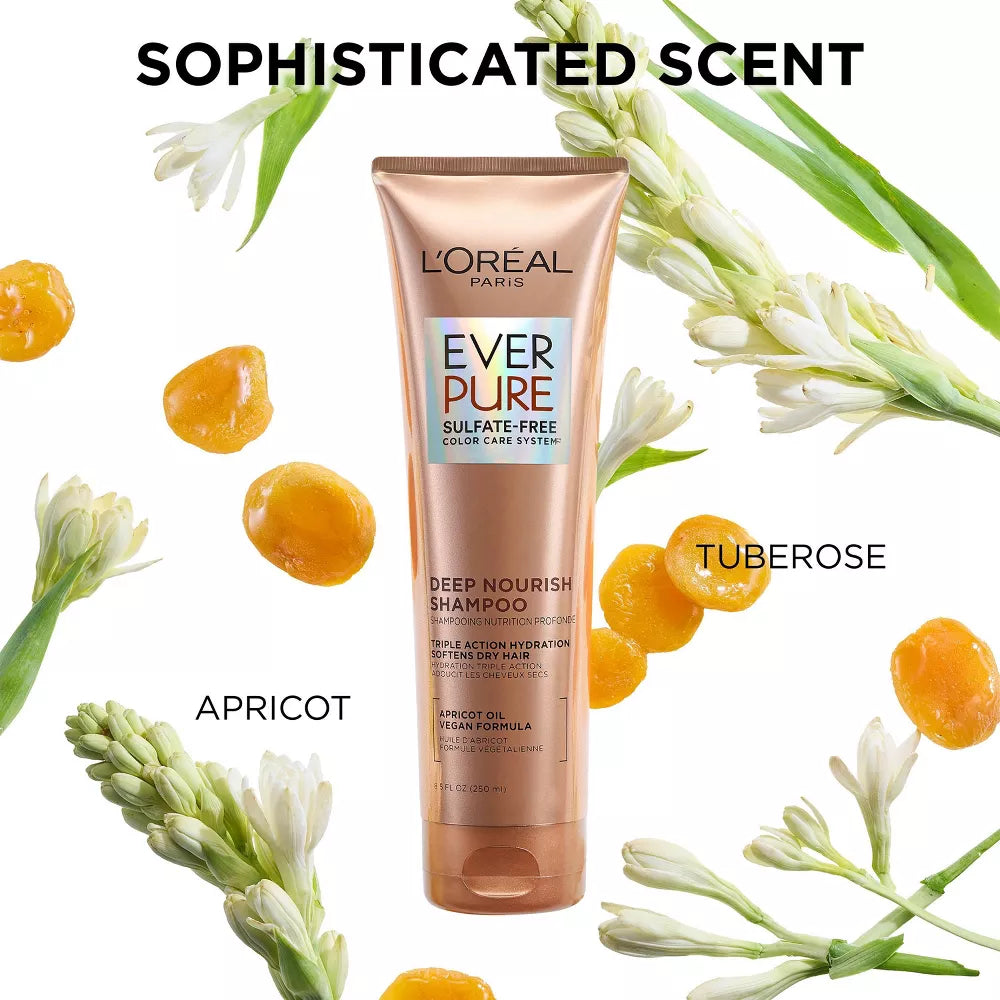 L'ORÉAL PARIS EverPure Creme Sulfate Free Deep Nourish Shampoo, 8.5 oz-071249341384-LR-361615-6-LR eShop