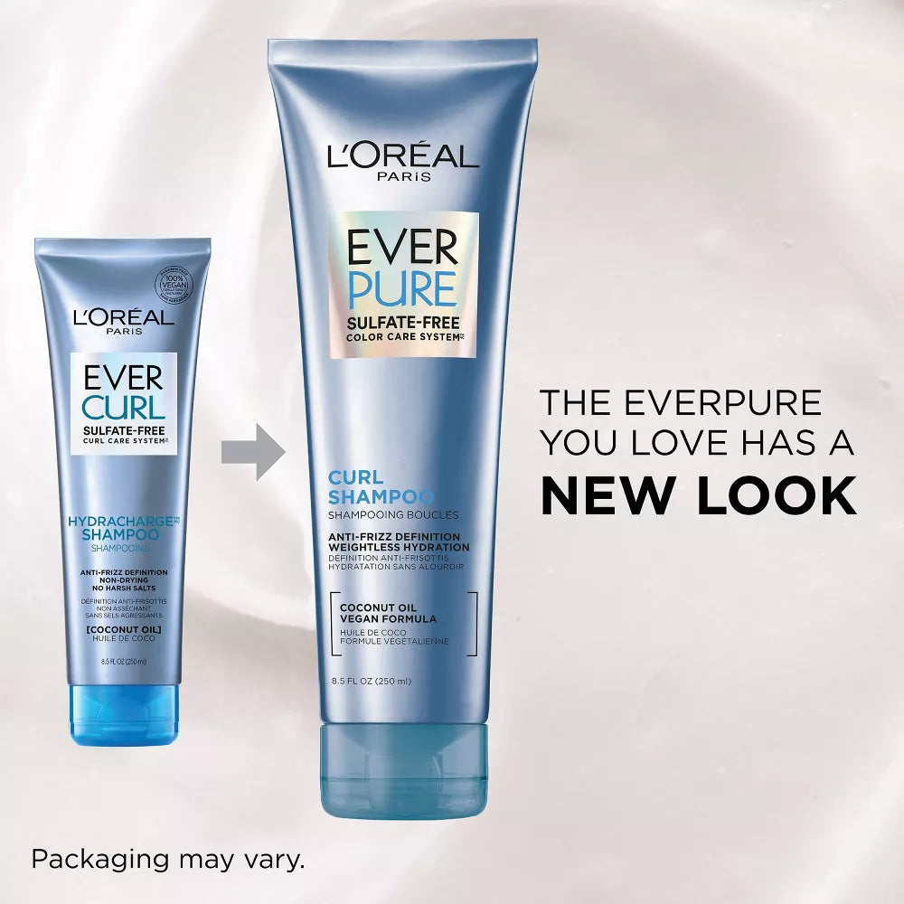 L'ORÉAL PARIS EverPure Curl Sulfate-Free Coconut Oil Hydracharge Shampoo, 8.5 oz-071249341407-LR-361617-9-LR eShop