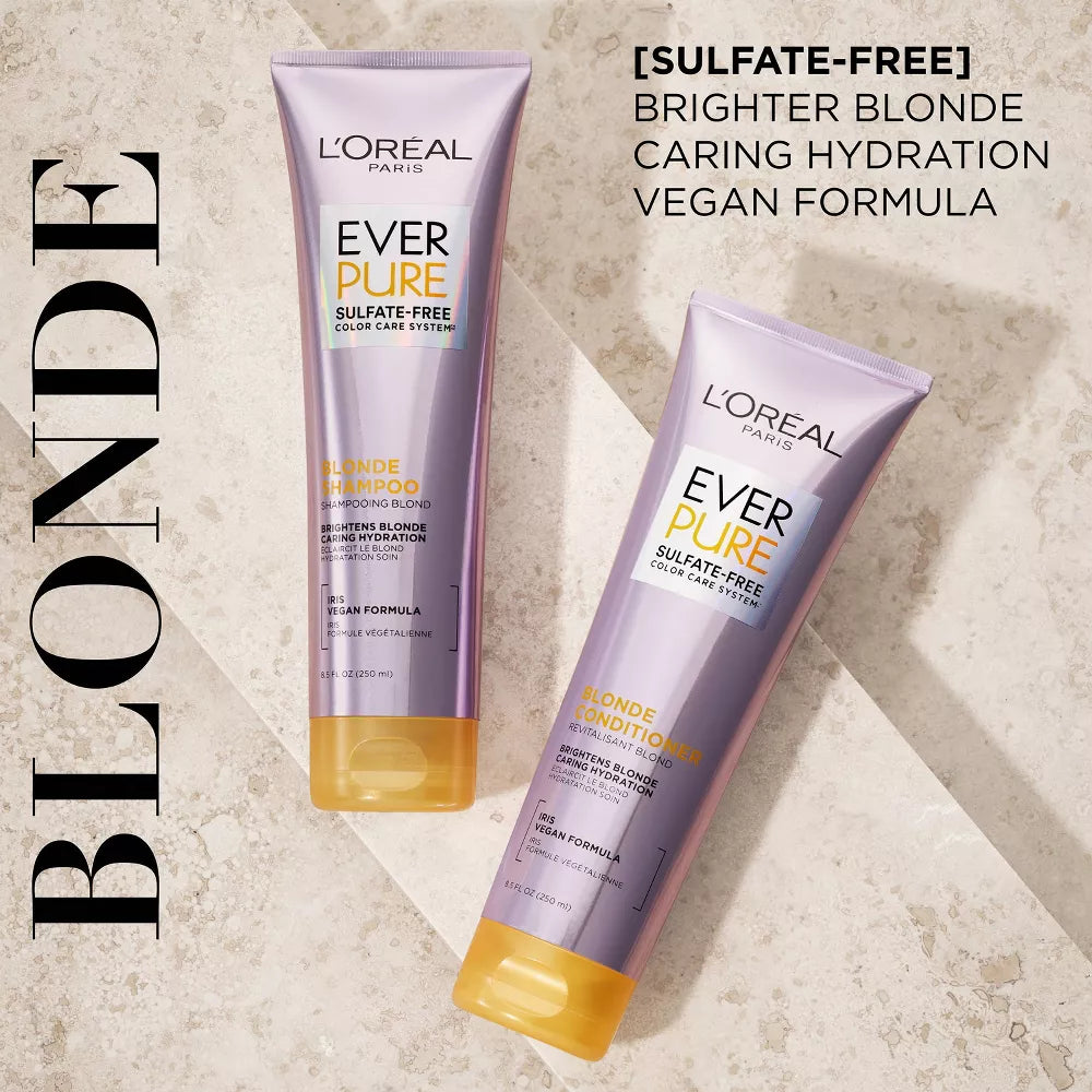 L'ORÉAL PARIS EverPure Sulfate Free Blonde Shampoo, 8.5 oz-071249341421-LR-361619-3-LR eShop