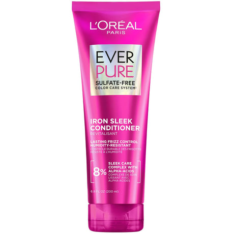 L'ORÉAL PARIS EverPure Sulfate Free Iron Sleek Smoothing Conditioner, 6.8 oz-071249708026-LR-361646-1-LR eShop