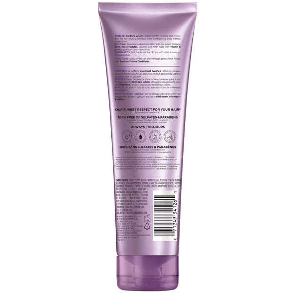 L'ORÉAL PARIS EverPure Sulfate Free Volume Shampoo, 8.5 fl oz-071249341261-LR-310315-9-LR eShop