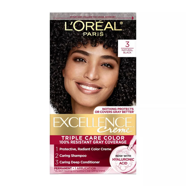 L'Oreal Paris Excellence Creme Triple Protection Color - 3 Natural Black-071249210512-LR-361724-1-LR eShop