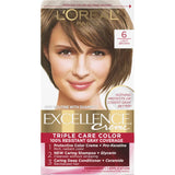 L'ORÉAL PARIS Excellence Triple Protection Permanent Hair Color, 6 Light Brown, 6.3 fl. oz.-071249210598-LR-229804-1-LR eShop