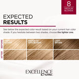 L'ORÉAL PARIS Excellence Triple Protection Permanent Hair Color, 8 Medium Blonde, 6.3 fl. oz.-071249210697-LR-223446-5-LR eShop
