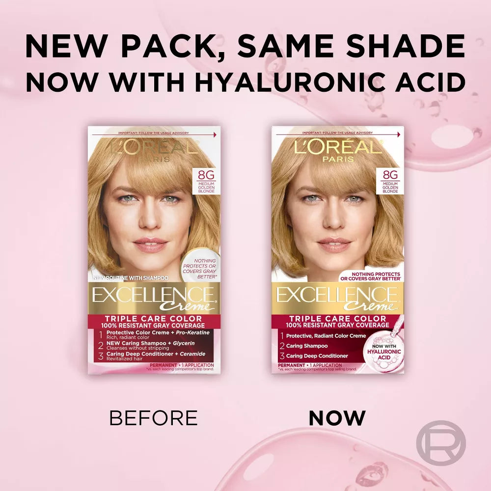 L'ORÉAL PARIS Excellence Triple Protection Permanent Hair Color - 8G Golden Blonde-071249210727-LR-229809-9-LR eShop