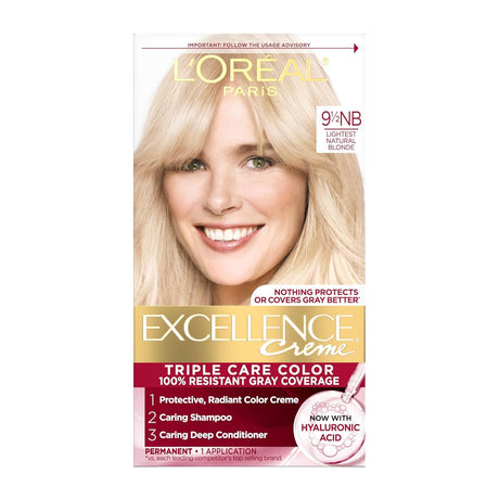 L'ORÉAL PARIS Excellence Triple Protection Permanent Hair Color - 9.5NB Lightest Natural Blonde-071249210796-LR-361725-1-LR eShop